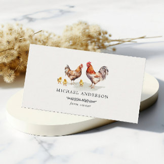 ミニマ素朴リストシンプルチキンファームのオーナー 名刺
