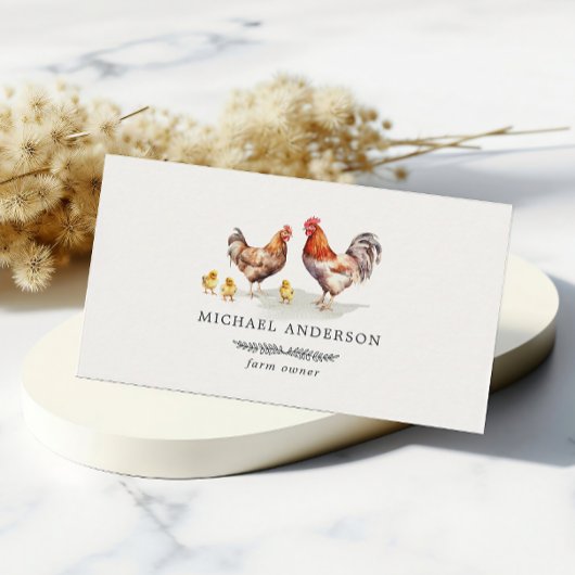 ミニマ素朴リストシンプルチキンファームのオーナー 名刺