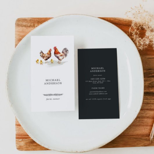 ミニマ素朴リストシンプルチキンファームのオーナー 名刺