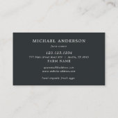 ミニマ素朴リストシンプルチキンファームのオーナー 名刺 (裏面)