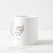 ミニマ素朴リストブラウン秋感謝祭 コーヒーマグカップ (正面左)