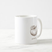 ミニマ素朴リストブラウン秋感謝祭 コーヒーマグカップ (正面右)