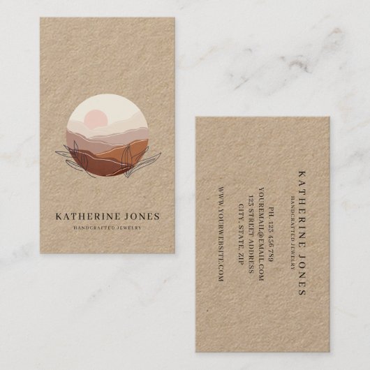 ミニマ素朴リストボホクラフト 名刺 (正面/裏面)