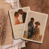 ミニマ素朴リスト写真結婚式の日付を保存 招待状