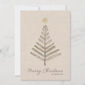 ミニマ素朴リスト手描きツリーのクリスマス シーズンカード (正面)