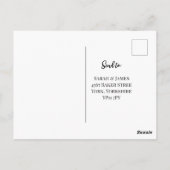 ミニマ素朴リスト書道オンライン返信RSVP ポストカード (裏面)