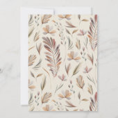 ミニマ素朴リスト植物樹結婚木病 招待状 (裏面)