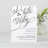 ミニマ素朴リスト男女兼用ハローベビーシャワー 招待状 (スタンド正面)