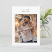 ミニマ素朴リスト結婚写真 サンキューカード (スタンド正面)