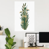 ミニマ素朴リスト自然アート ポスター (ホームオフィス)