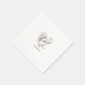 ミニマ素朴リスト・ブラウン・感謝祭 スタンダードカクテルナプキン (角)