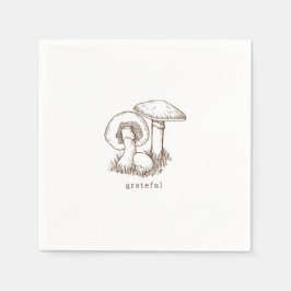 ミニマ素朴リスト・ブラウン・感謝祭 スタンダードカクテルナプキン