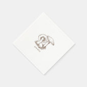 ミニマ素朴リスト・ブラウン・感謝祭 スタンダードカクテルナプキン (角)