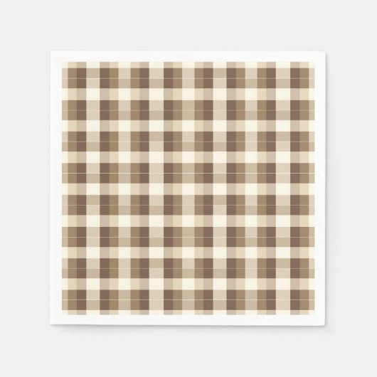 ミニマ素朴リスト・ブラウン・感謝祭 スタンダードカクテルナプキン (正面)