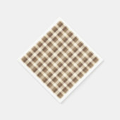 ミニマ素朴リスト・ブラウン・感謝祭 スタンダードカクテルナプキン (角)