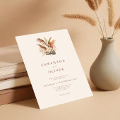 ミニマ素朴リストBohoフローラ結婚ズ 招待状