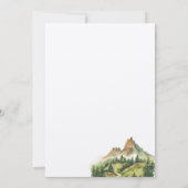 ミニマ素朴リストKraft Mountain日付を保存 招待状 (裏面)