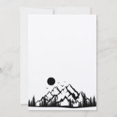 ミニマ素朴リストKraft Mountain日付を保存 招待状 (裏面)