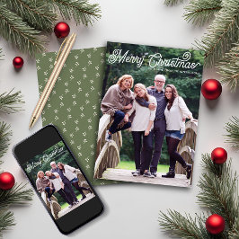 ミニマ素朴リストMerry Christmasタイポグラフィ写真 シーズンカード