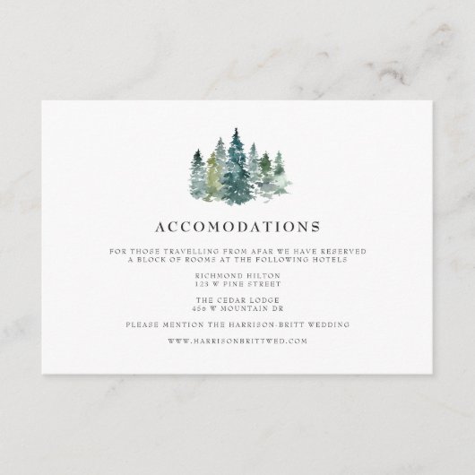 ミニマ素朴リス結婚トホテル エンクロージャーカード (正面)