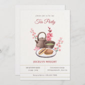 ミニマ素朴ル茶パーティー 招待状 (正面/裏面)