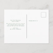 ミニマ結婚したリストとメリー写真のクリスマス ポストカード (裏面)