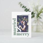 ミニマ結婚したリストとメリー写真のクリスマス ポストカード (スタンド正面)