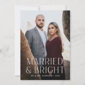 ミニマ結婚したリストと明るい埃のバラ写真 シーズンカード (正面)