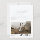 ミニマ結婚したリスト2フォトスクリプトQRコー結婚ド 案内状 (正面)