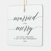 ミニマ結婚したリスメリート·ニューリーフ写真 セラミックオーナメント (左)