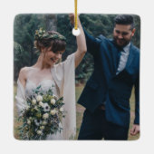 ミニマ結婚したリスメリート·ニューリーフ写真 セラミックオーナメント (裏面)