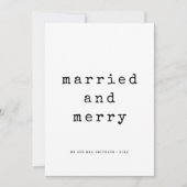 ミニマ結婚したルメリータイプライターフォント 案内状 (正面)