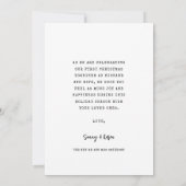 ミニマ結婚したルメリータイプライターフォント 案内状 (裏面)