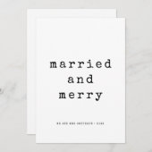 ミニマ結婚したルメリータイプライターフォント 案内状 (正面/裏面)