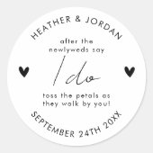ミニマ結婚リストが私に紙吹雪の好意 ラウンドシール (正面)