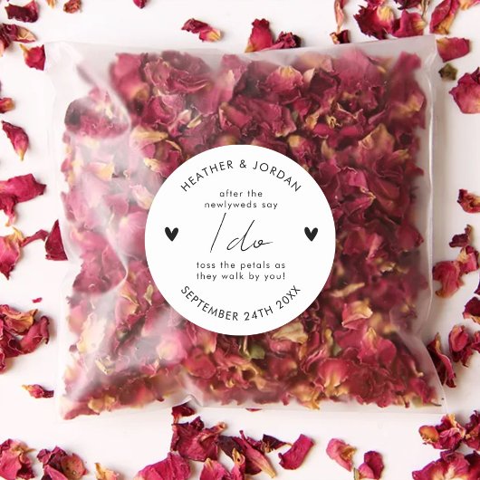 ミニマ結婚リストが私に紙吹雪の好意 ラウンドシール