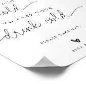 ミニマ結婚リストが飲み物の看板を持って保持する ポスター (角)