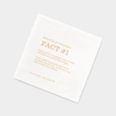 ミニマ結婚リストのおもしろいファクトカスタム金ゴールドフォイル 箔ナプキン (左)