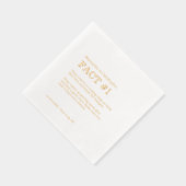 ミニマ結婚リストのおもしろいファクトカスタム金ゴールドフォイル 箔ナプキン (右)