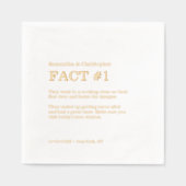 ミニマ結婚リストのおもしろいファクトカスタム金ゴールドフォイル 箔ナプキン (正面)