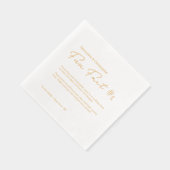 ミニマ結婚リストのおもしろいファクトカスタム金ゴールドフォイル 箔ナプキン (右)