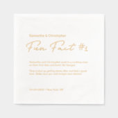 ミニマ結婚リストのおもしろいファクトカスタム金ゴールドフォイル 箔ナプキン (正面)