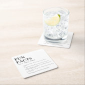 ミニマ結婚リストのおもしろい事実 スクエアペーパーコースター (インサイチュ)