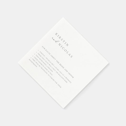 ミニマ結婚リストのおもしろい事実 スタンダードカクテルナプキン (角)