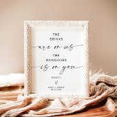 ミニマ結婚リストのオープンバーのサインモダン、バーのサイン ポスター