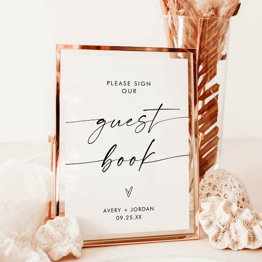 ミニマ結婚リストのゲストブックシモダンェン結婚グ 招待状