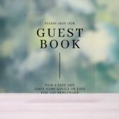 ミニマ結婚リストのゲストブック アクリルサイン (ニュートラル)