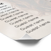 ミニマ結婚リストのシーティングプランテンプレート ポスター (コーナー)