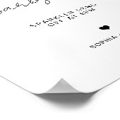 ミニマ結婚リストのスパーカーモダンズ結婚式 ポスター (角)