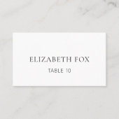 ミニマ結婚リストのテーブル名白黒結婚 プレイスカード (正面)